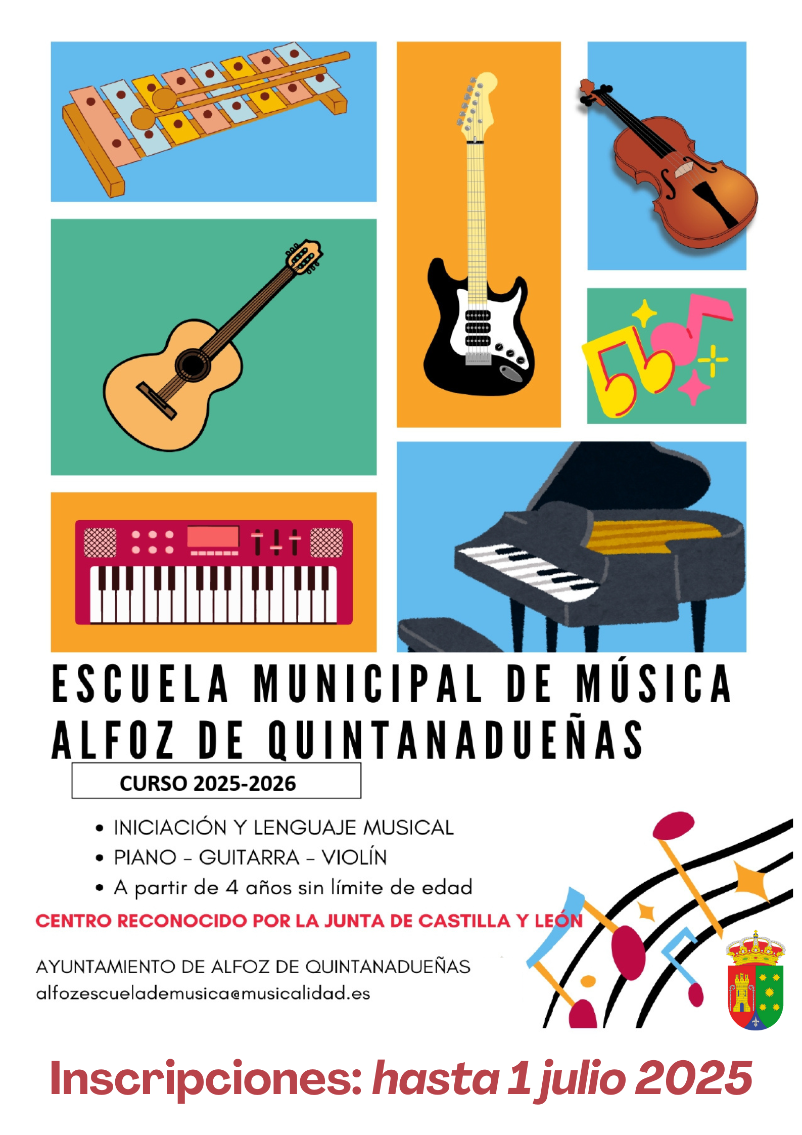 ESCUELA DE MÚSICA MUNICIPAL. Curso 25 - 26